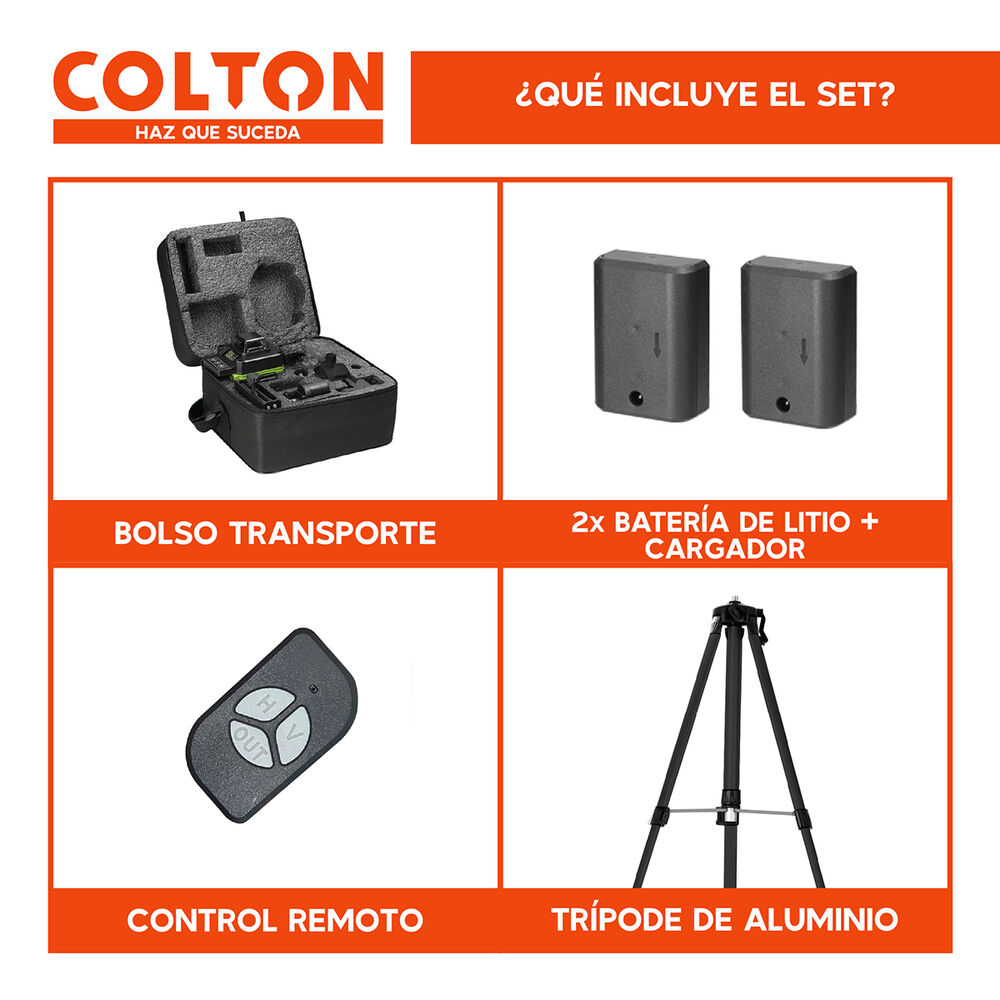 Nivel Láser 16 Líneas Colton Auto + 2 Baterías + Trípode image number 4.0