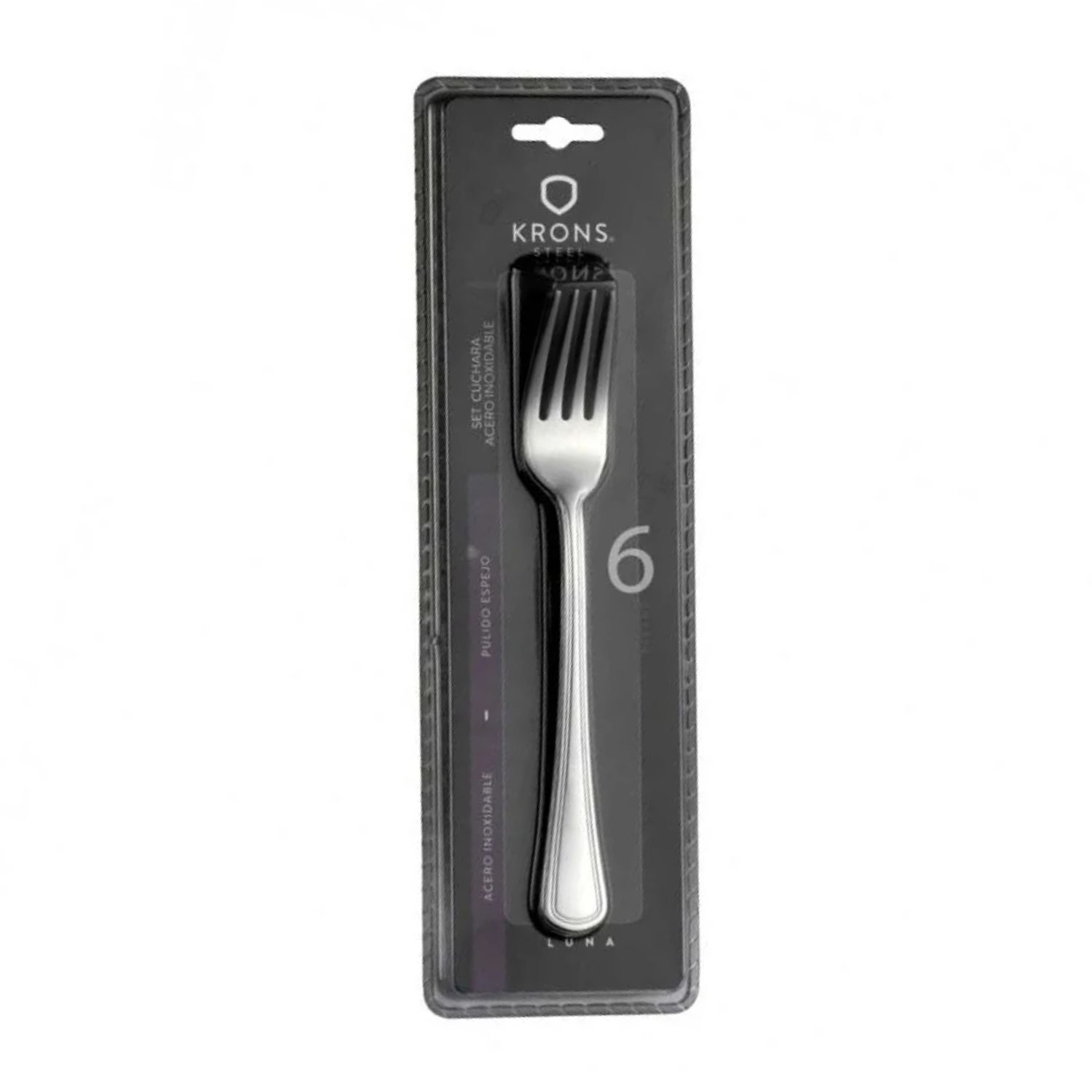 Set 6 Tenedores Krons Mesa Perlados Newcastle Blister Plateado image number 1.0