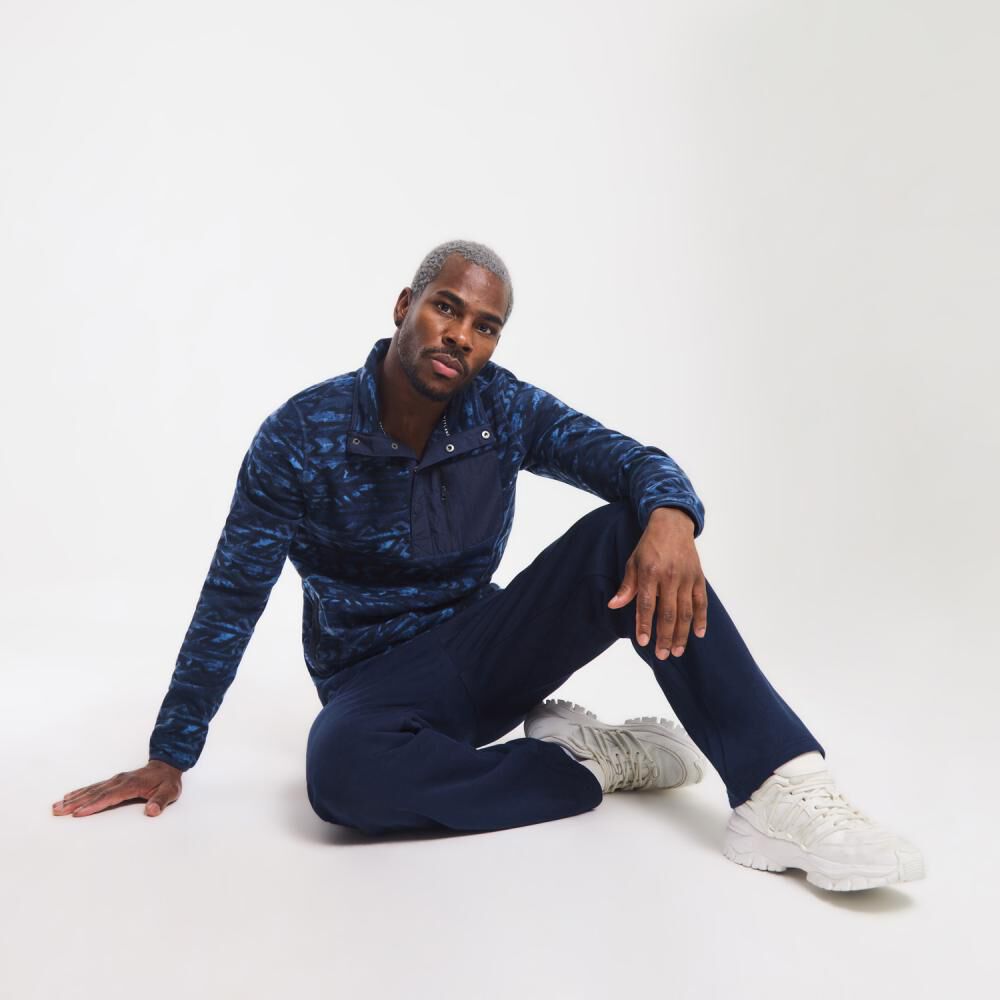 Poler&oacute;n Deportivo Rayas Regular Cuello Redondo Hombre Wetland image number 1.0