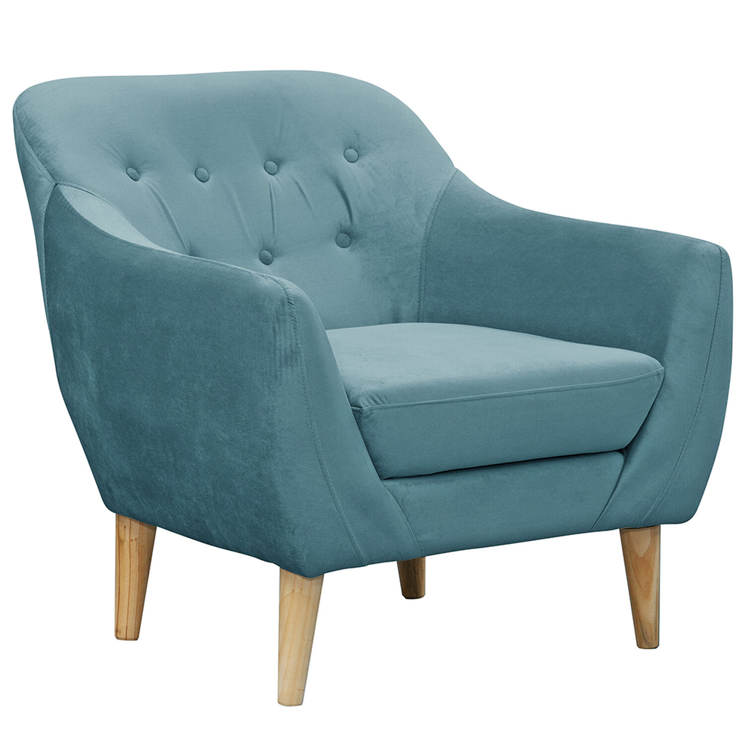 Poltrona 1c Norway Felpa Turquesa 85x87x90 image number 1.0