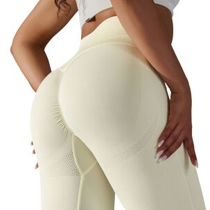 Calzas Leggings Push Up Solido Sukha Beige