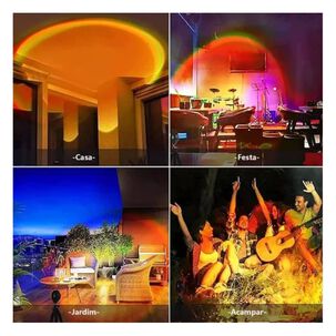 L&aacute;mpara Sunset, Proyector Led Sunset Con Base Luz