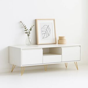 Rack De Tv O Buffet Con Cajones Simply White Rack De Tv O Buffet Con Cajones Simply White