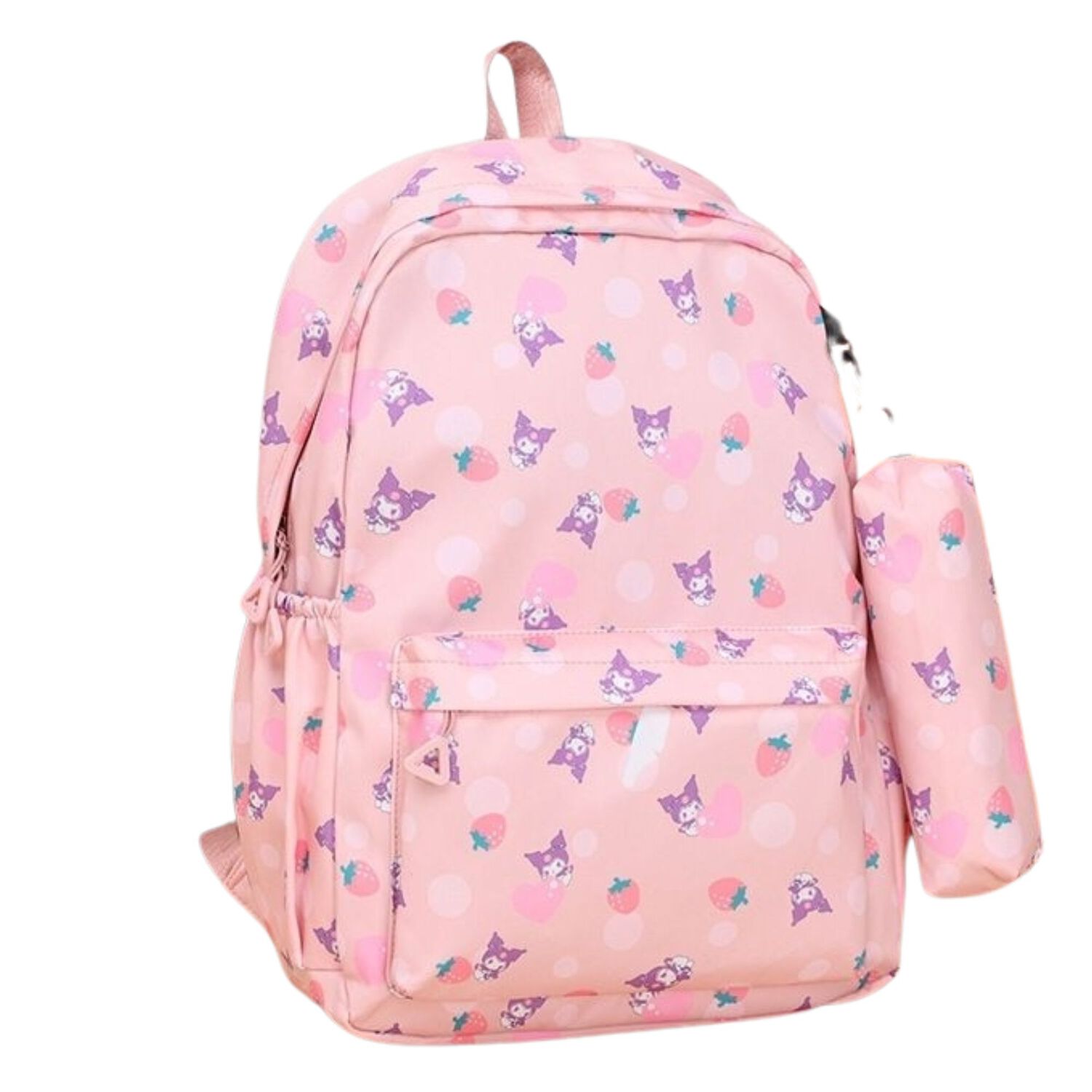 Mochila Kuromi Bolso Escolar Juvenil Sanrio Estilo Kawaii Pink image number 0.0