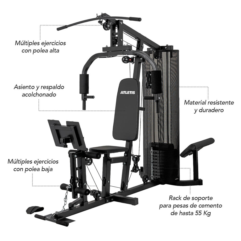 Home Gym Multifuncional 55kg Xtreme Force 300 Pro image number 2.0