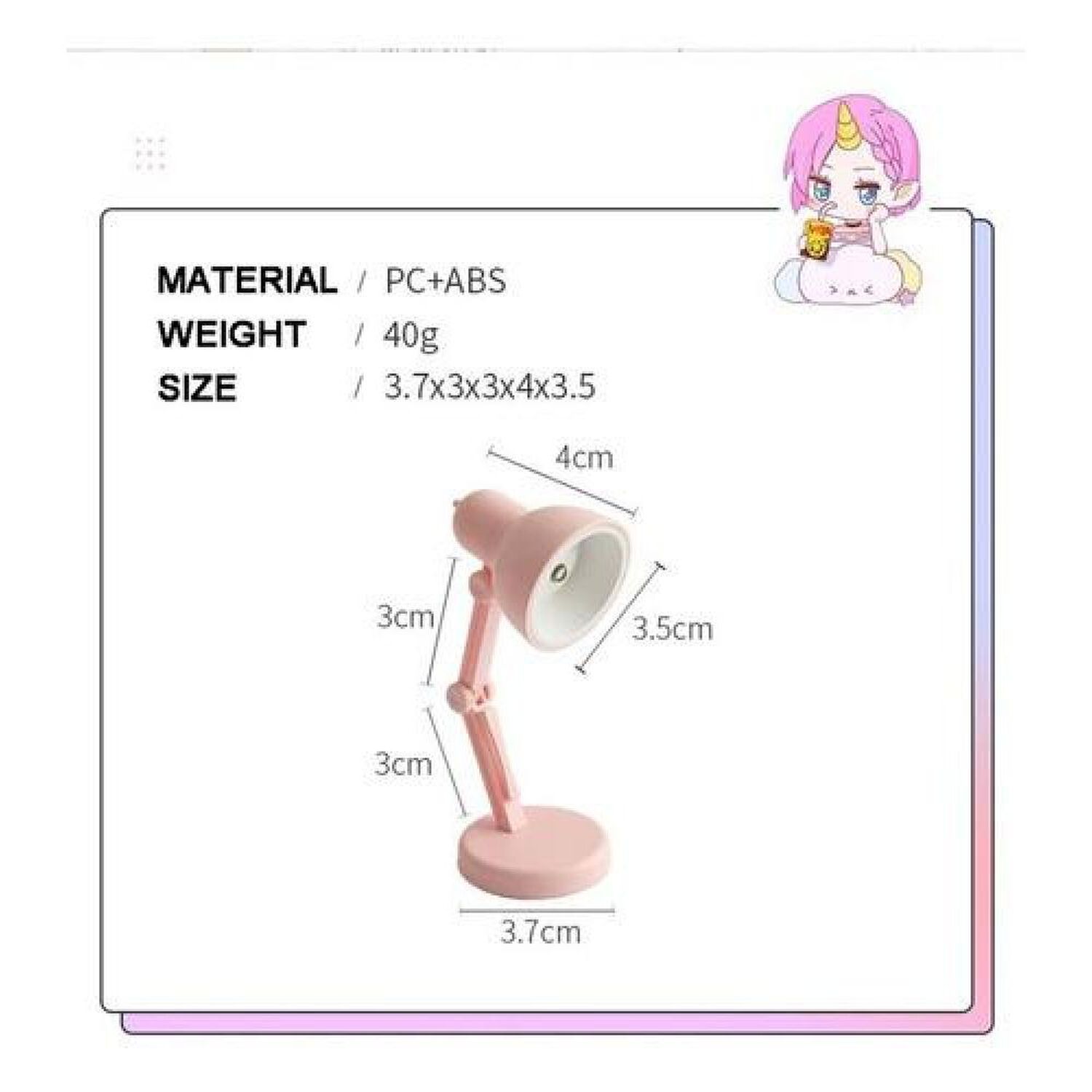 Mini L&aacute;mpara De Mesa Animalito Kawaii Para Decoraci&oacute;n image number 2.0