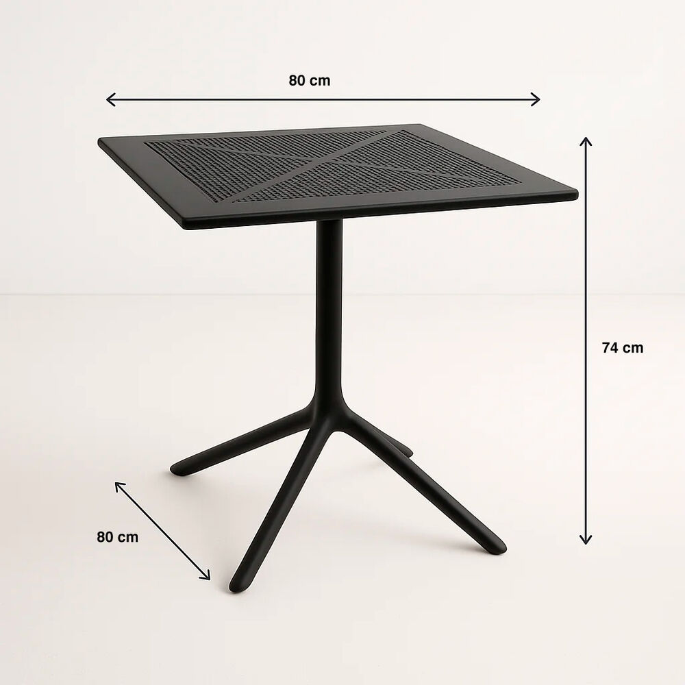 Mesa Restaurant 80x80 Polipropileno Terraza Exterior image number 3.0