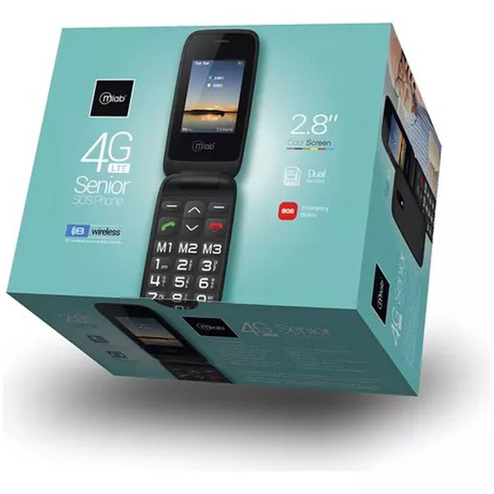 Telefono Senior Mlab 9204 Shell 4g Sos 2.8 Pulgadas Negro image number 2.0