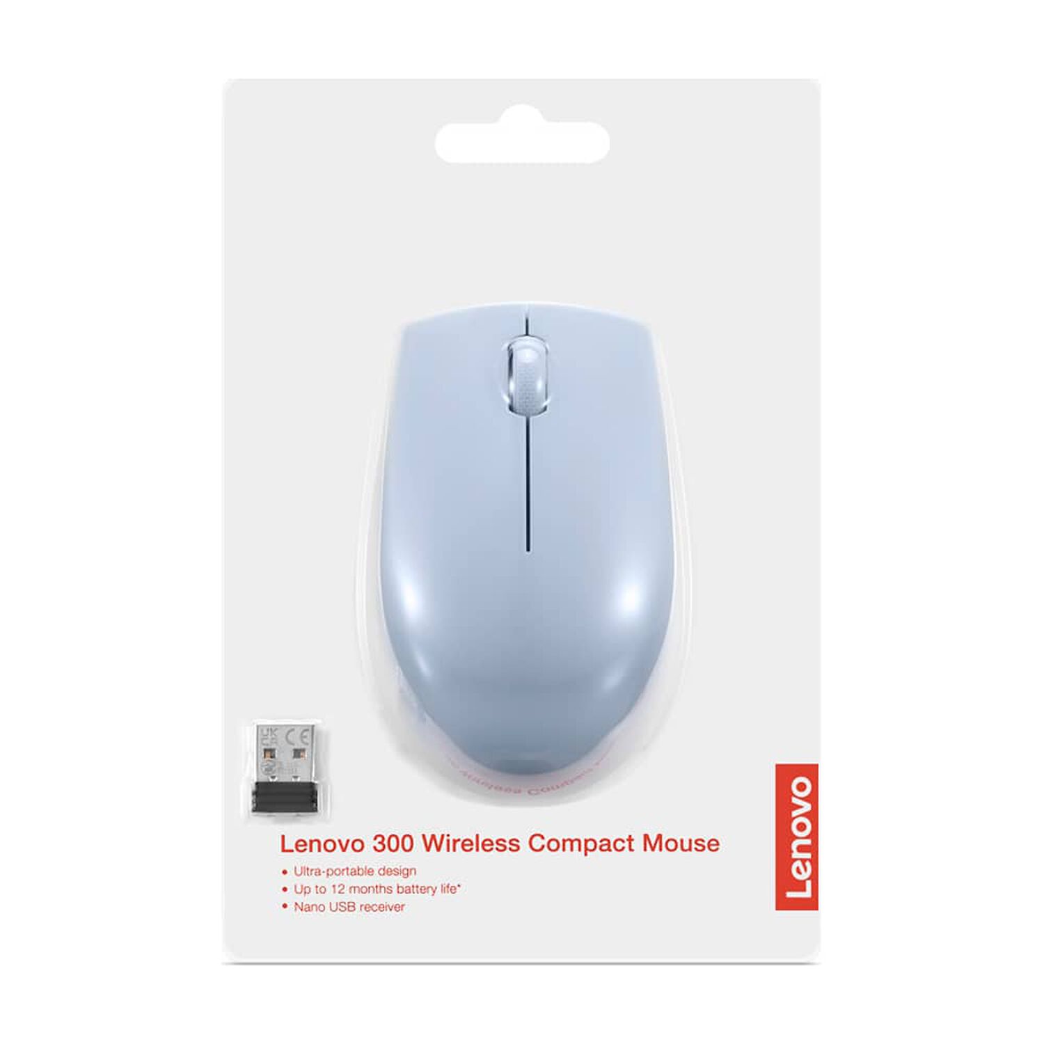 Mouse Lenovo 300 Wireless Compact - Frost Blue image number 6.0