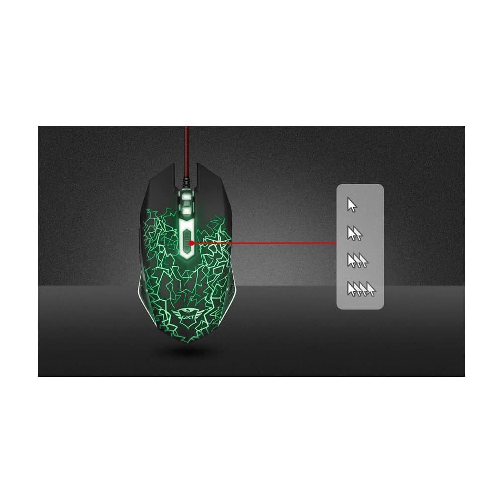 Mouse Gamer Ambidiestro Trust Gxt 105 Izza Full Retroiluminado image number 7.0