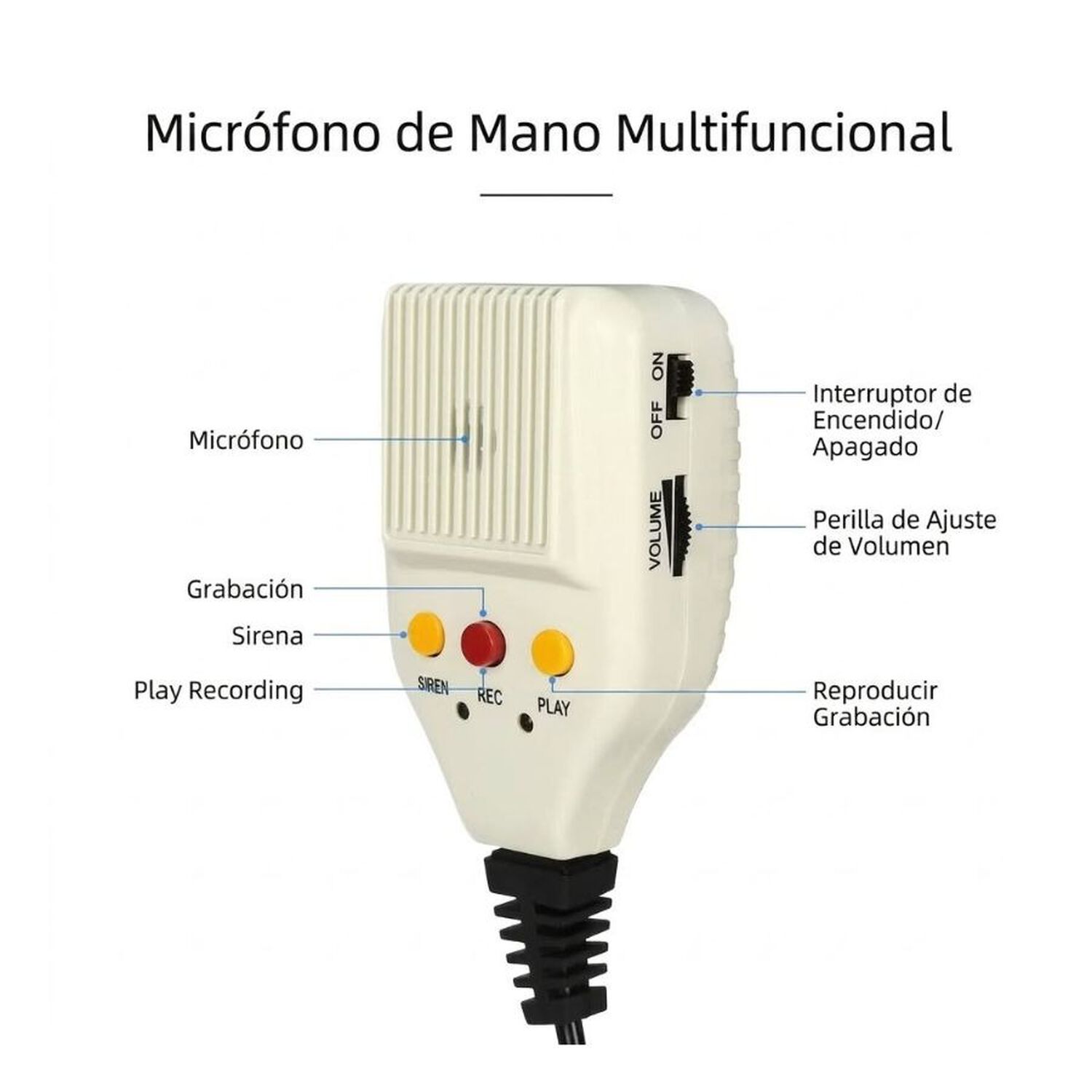 Meg&aacute;fono Altavoz Recargable De Mano 50w image number 1.0