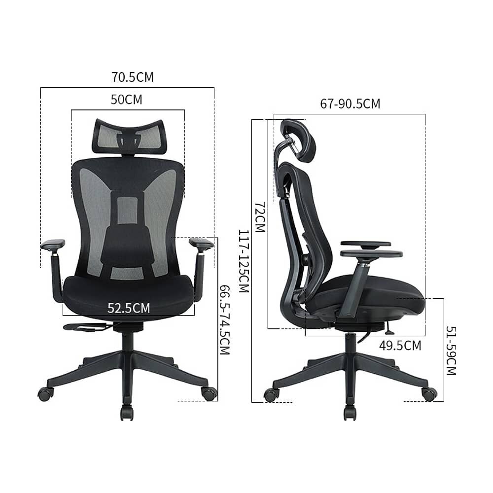 Silla Ejecutiva Ergon&oacute;mica Krone Tit&aacute;n Pro Con Soporte Lumbar image number 6.0