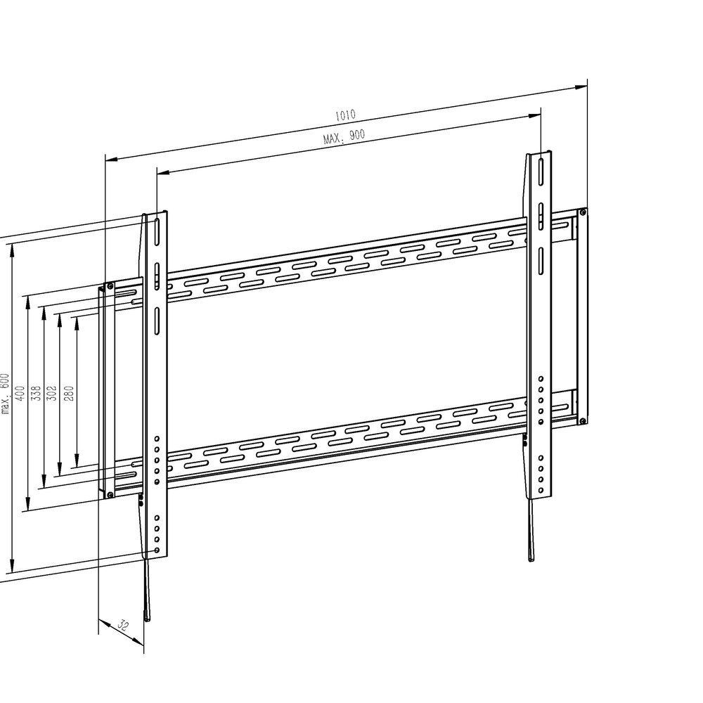 Soporte Para Tv Fijo- Carga Pesada 60"-100" 120 Kg image number 3.0