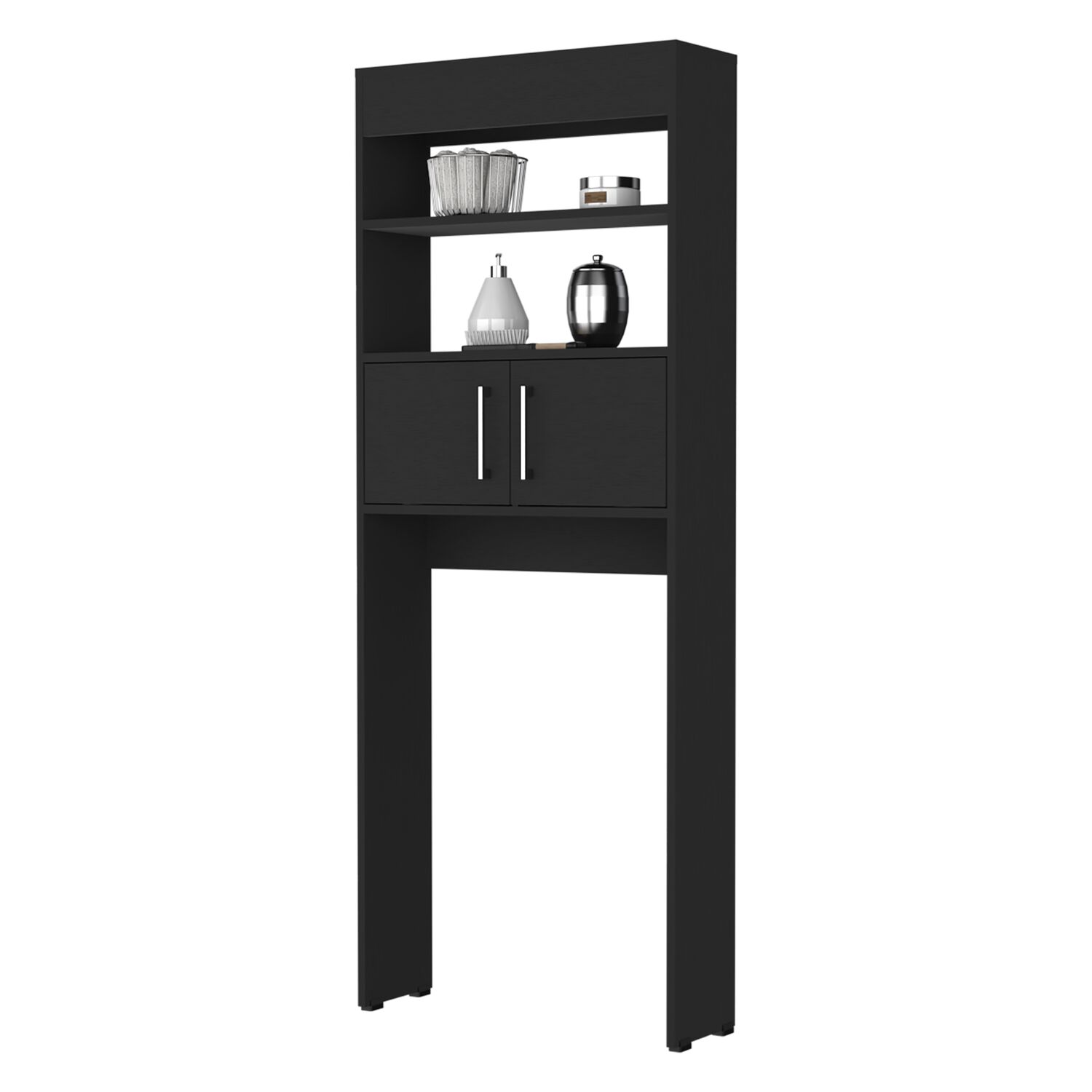 Optimizador De Ba&ntilde;o Con 2 Puertas Fm-008n - Negro image number 2.0