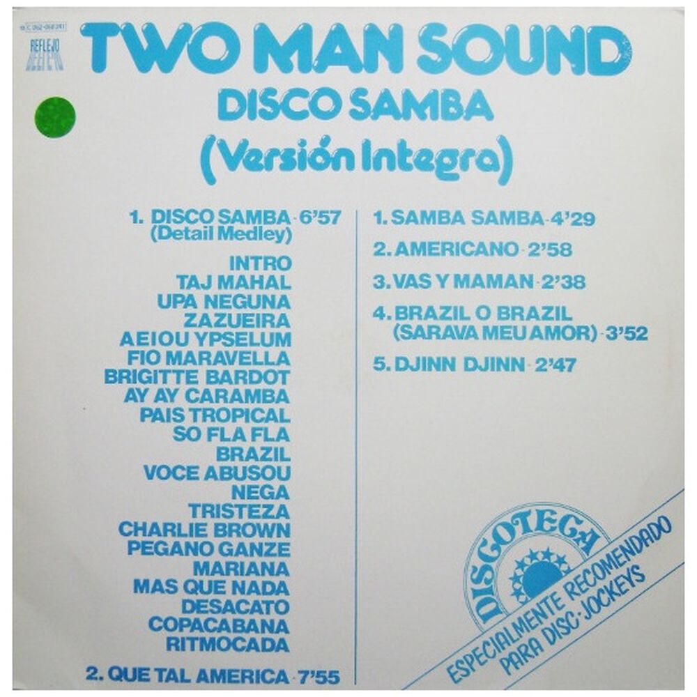 Two Man Sound - Disco Samba/que Tal America | Vinilo Usado image number 0.0