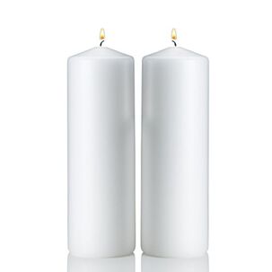 Pack De 2 Velas 15 X5 Cm Blancas