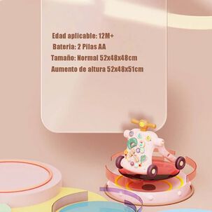 Andadera Musical Con Tablero De Juegos Port&aacute;til 6 En 1