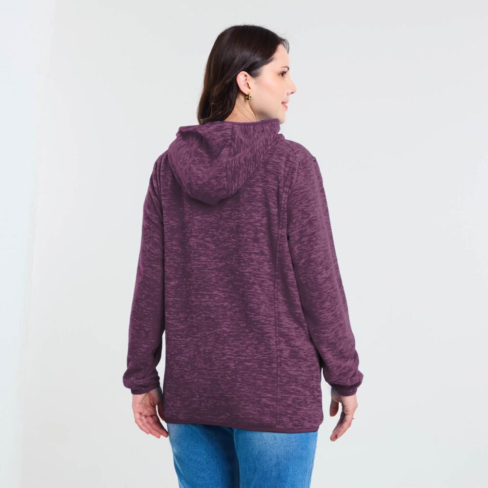 Polerón Polar Melange Cuello Alto Con Capucha Mujer Sexy Large image number 2.0