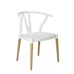 Pack 4 Sillas De Comedor N&oacute;rdicas Polipropileno Patas Madera