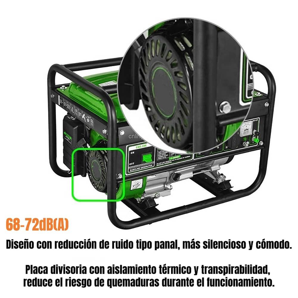 Generador El&eacute;ctrico A Gasolina Ohv 2500w Hd Rojo image number 6.0