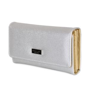 Billetera Mujer Flap-bessie Gris Kenneth Cole