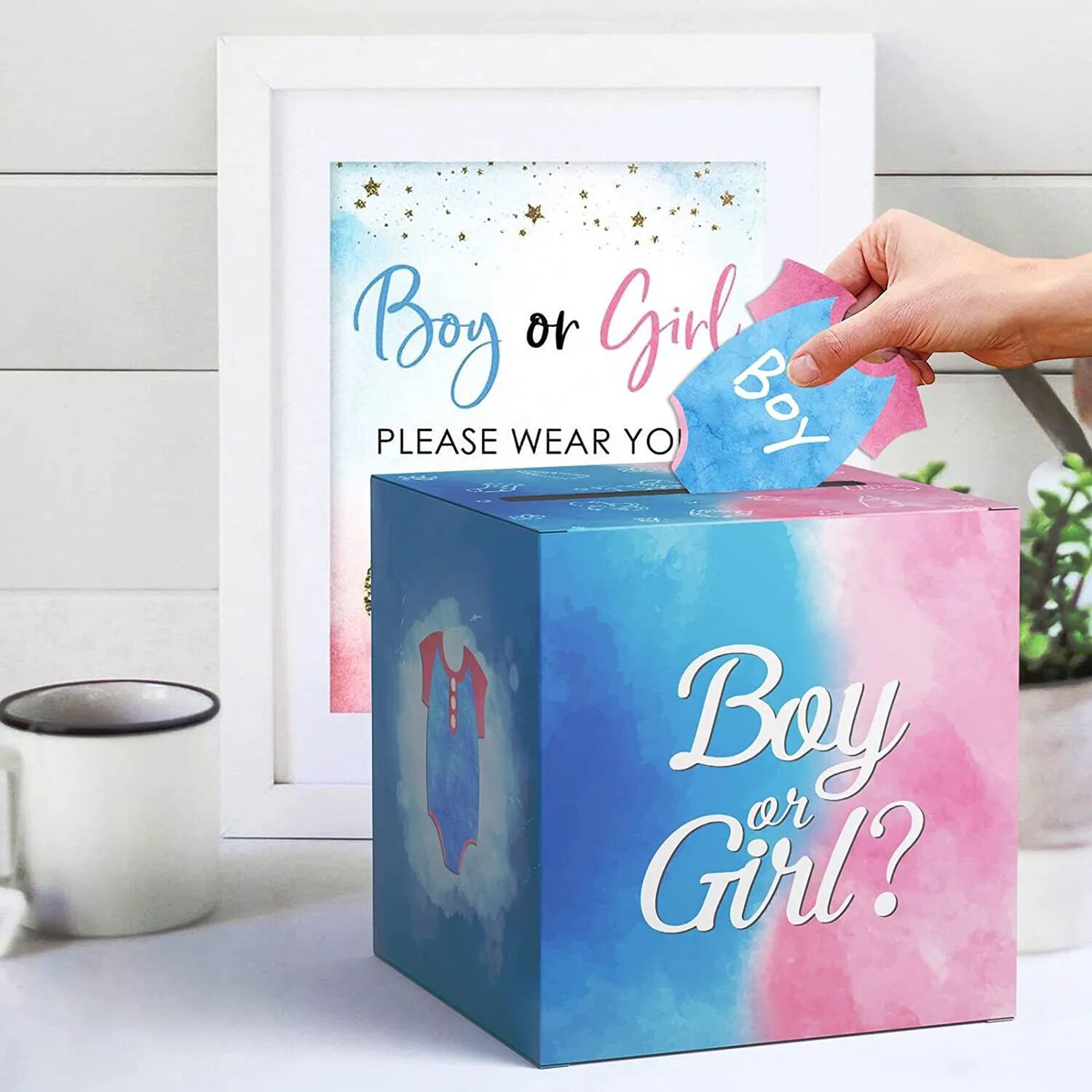 Caja Para Revelar G&eacute;nero Juegos De Votaci&oacute;n Baby Shower image number 4.0