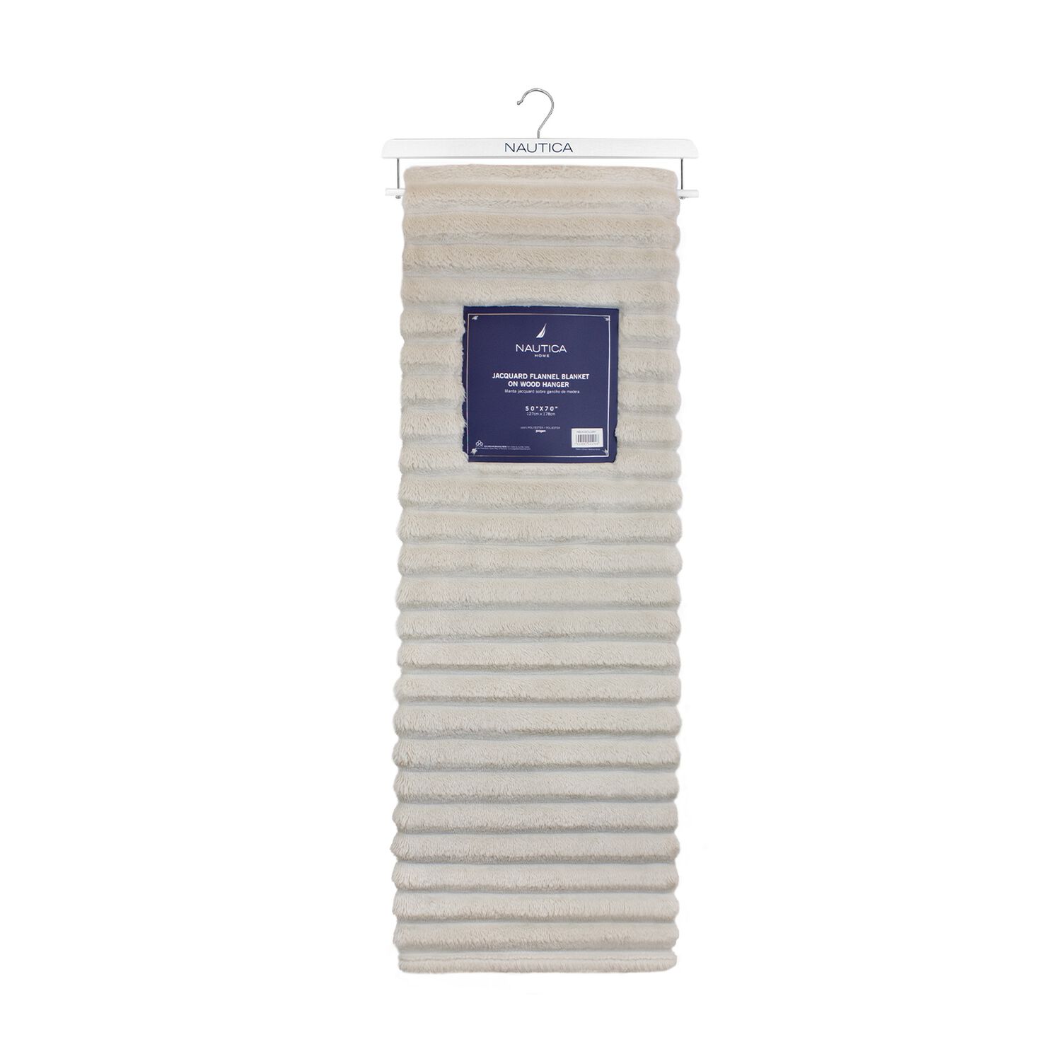Pack 2 Mantas De Cama Nautica Home Jacquard Franela Ultrasuave 127x178cm image number 5.0
