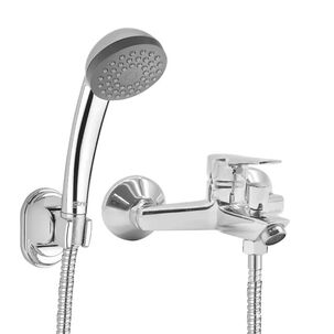 Monomando Llave Grifo Para Tina Ducha Modelo Arezzo Stretto Color Cromo