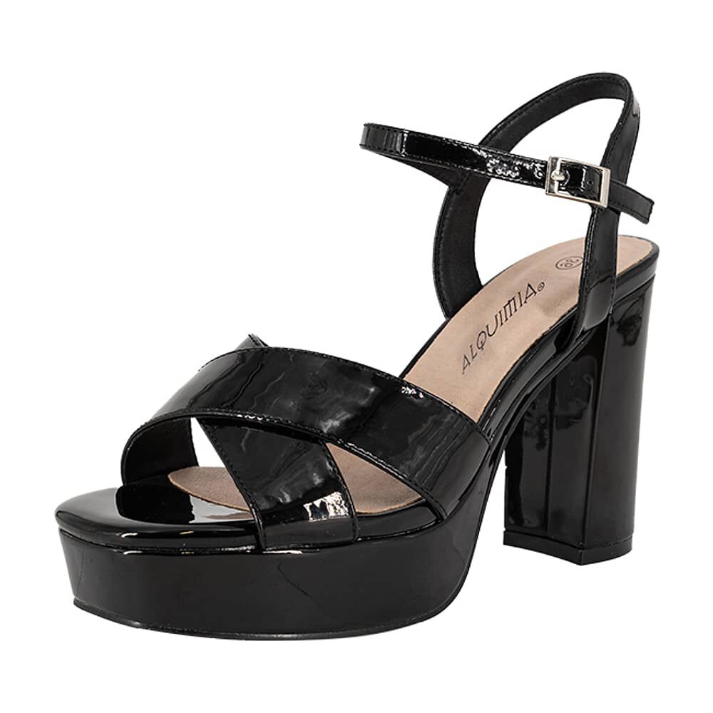 Sandalia De Vestir Lister Negro Charol Alquimia image number 0.0