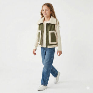 Chaleco Borrego Unisex Sin Mangas Invierno Estilo Europeo