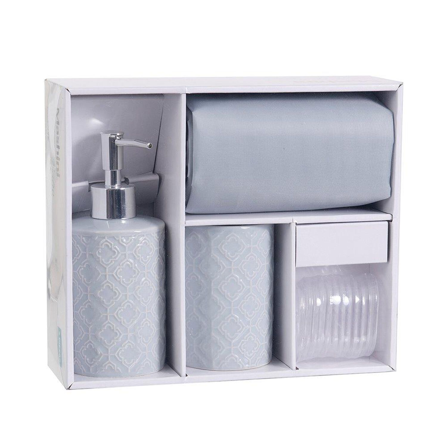 Set Ba&ntilde;o 4 Pzas Mashini Gris image number 2.0