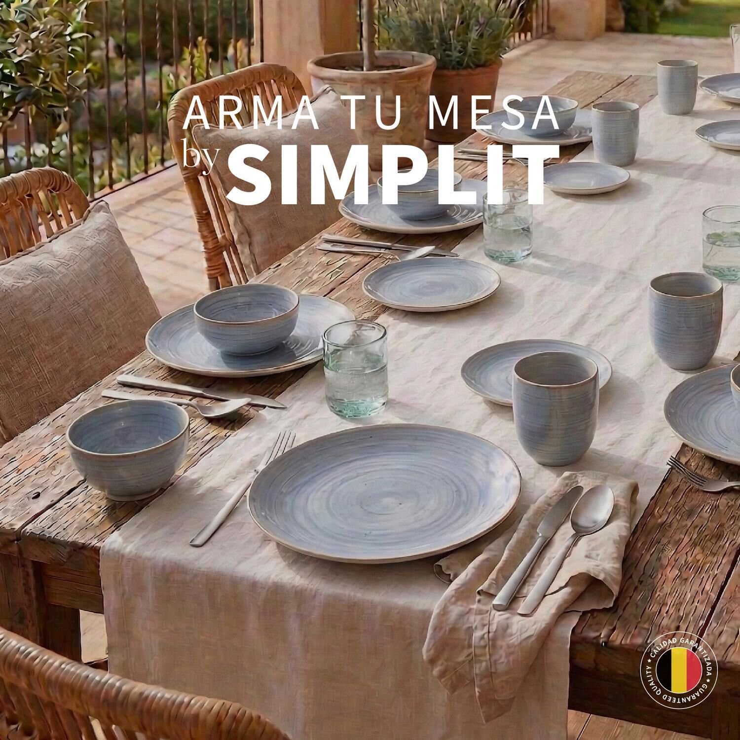 Juego Loza Cer&aacute;mica 24 Pcs Amalfi Simplit image number 7.0