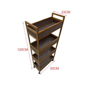 Estante De Almacenamiento 4 Niveles Con Ruedas