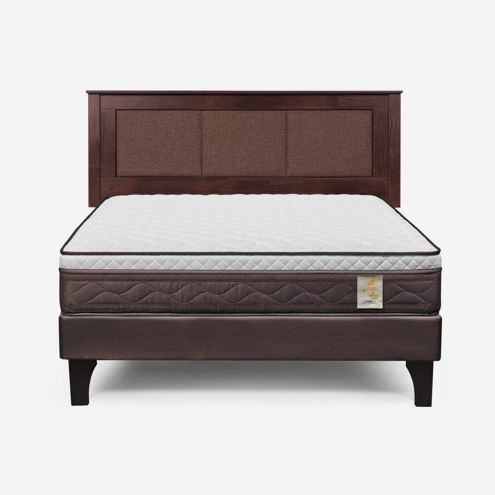 Cama Europea Rosen New Style 4 Plus / 2 Plazas / Base Normal + Respaldo Rachel image number 0.0