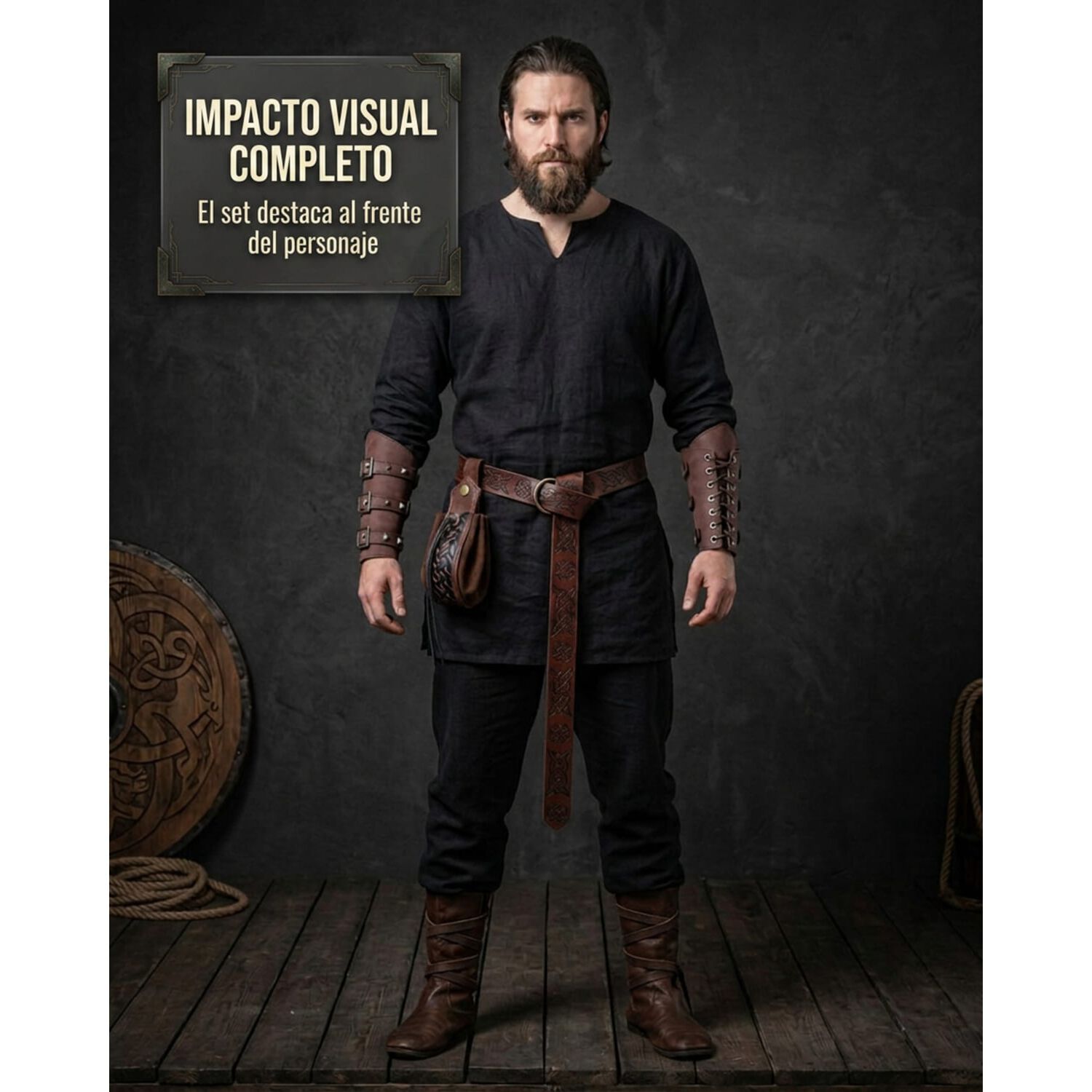 Accesorio Disfraz Cosplay Vikingo Caf&eacute; image number 12.0