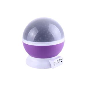 Lampara Morado De Proyecci&oacute;n Rotatoria Luz Estrellas Multicolor
