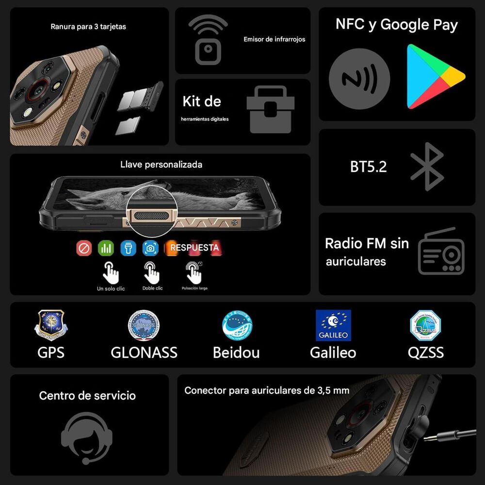 Celular Rugged Ulefone Armor X16 Pro 10360mah 5g 16gb/256gb image number 2.0