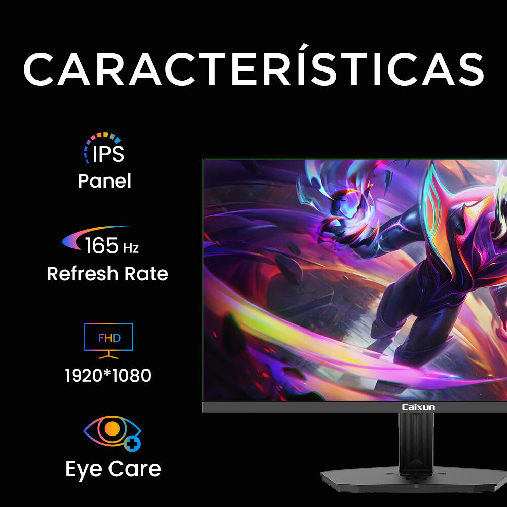 Monitor Gamer Plano Caixun 27" Fhd Ips 165hz Srgb120% Hdmi Dp C27f4f image number 1.0