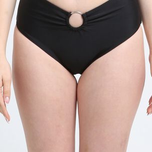 Bikini Calzón Alto Argolla Negro
