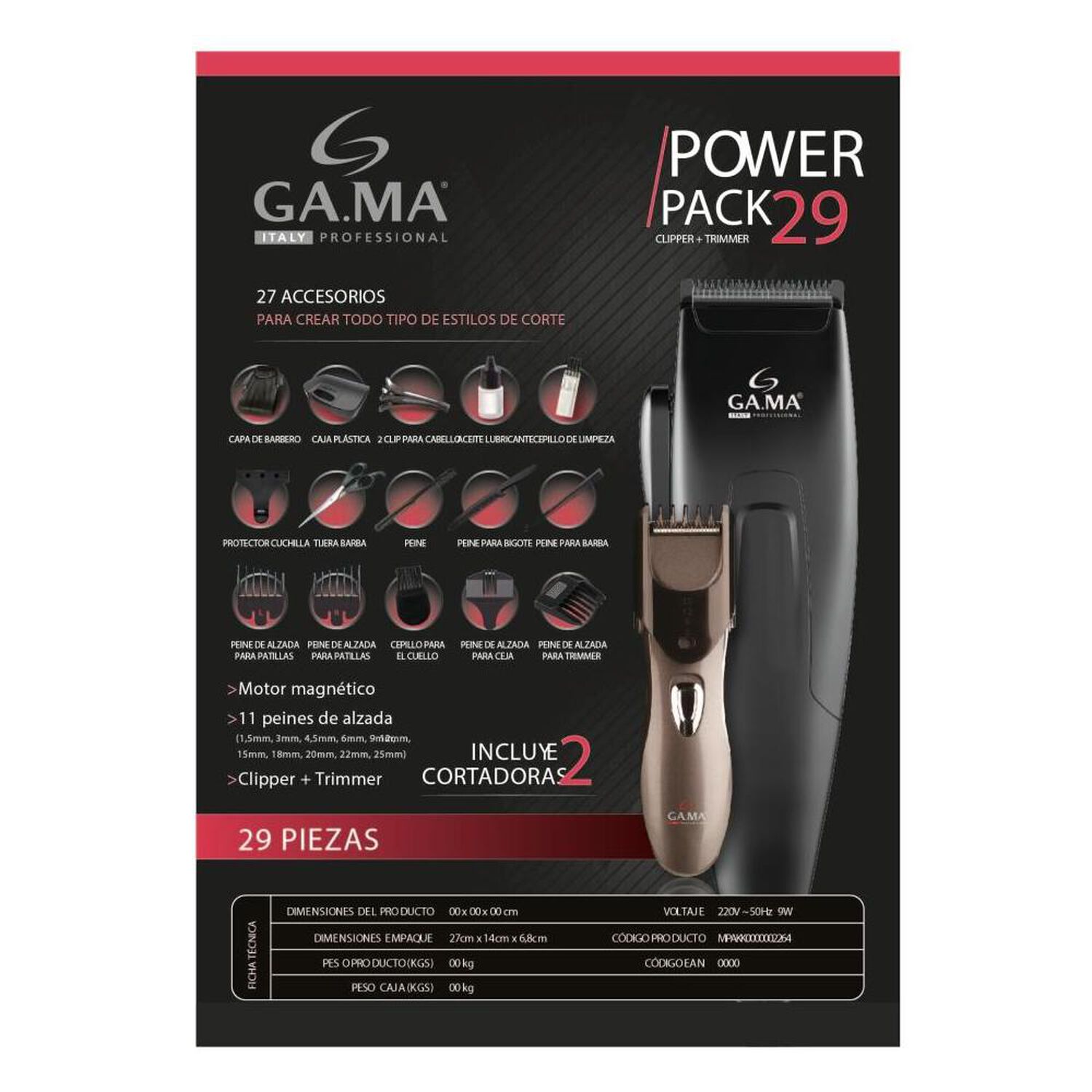 Combo Cuidado Personal Gama GM-562 image number 1.0