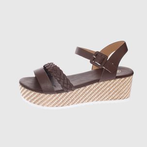Sandalia Plataforma Caf&eacute; Oscuro V&iacute;a Franca Art. 52111b1155dbrown