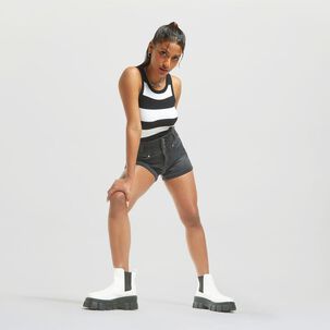 Short Pretina Ancha Tiro Alto Regular Mujer Rolly Go