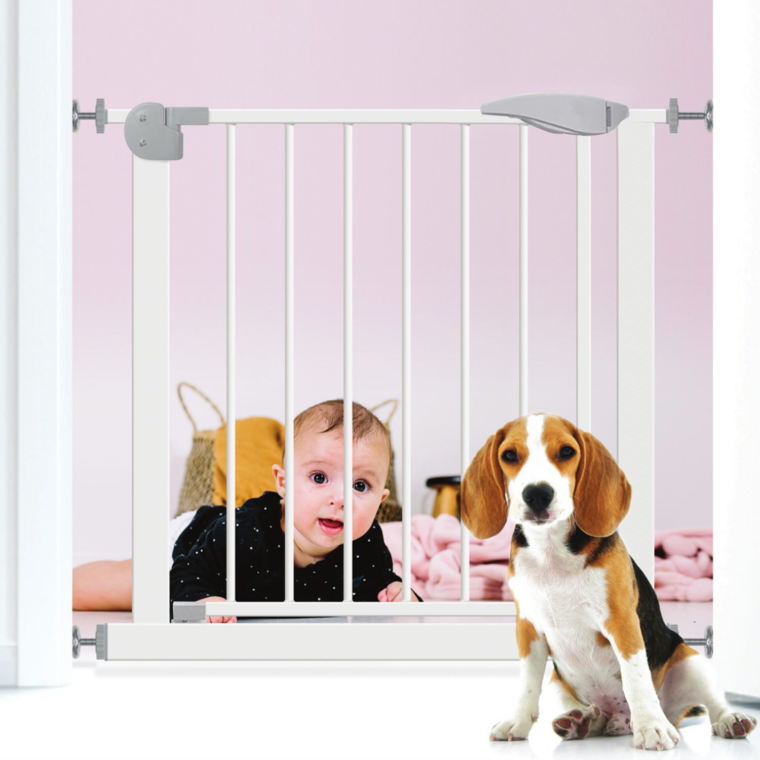 Reja De Seguridad Bebe Mascota Doble Seguro 75 A 82 Cm image number 7.0