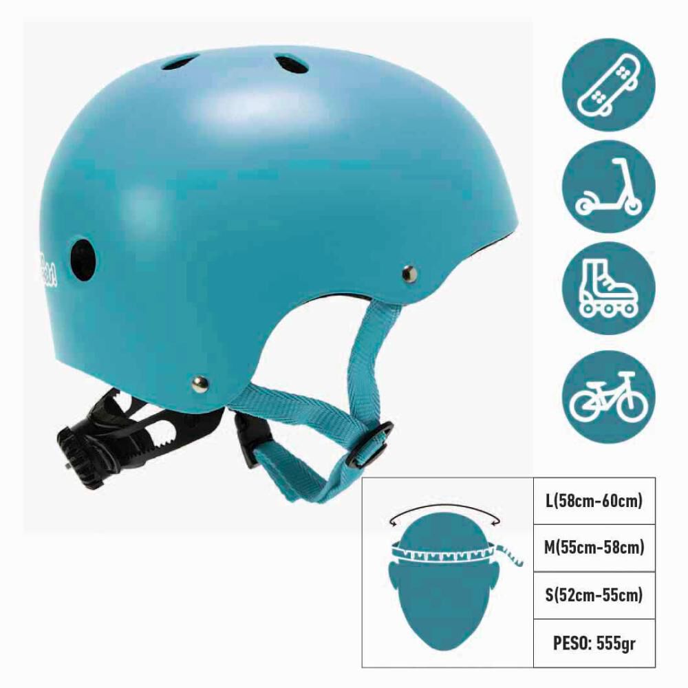 Casco Urbano Unisex Con Luz Acqua S Onwheels image number 4.0