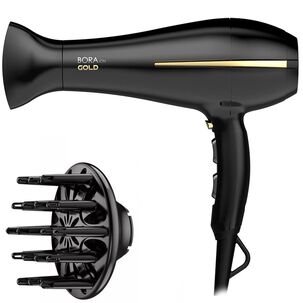 Secador De Pelo Ceramic Ion Bora Gold Color Negro Gama 2200w