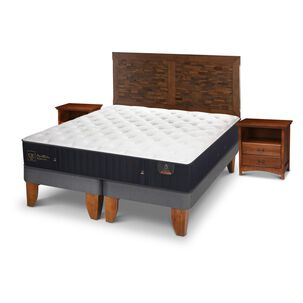 Cama Europea Cic Premium / King / Base Dividida + Set De Maderas