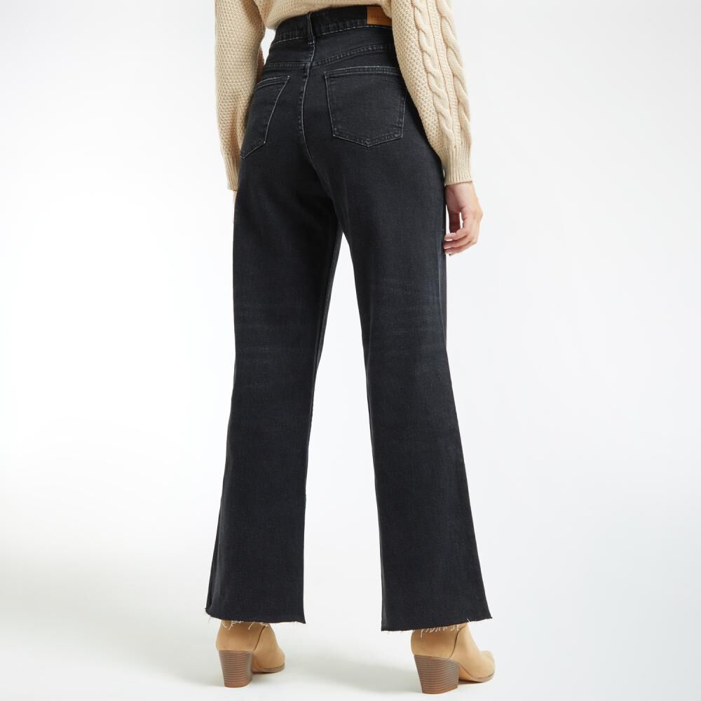 Jeans Remaches A La Vista Tiro Medio Mom Mujer Kimera image number 3.0