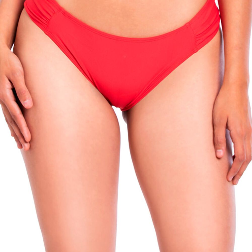 Bikini Calzón Con Drapeado Rojo image number 0.0