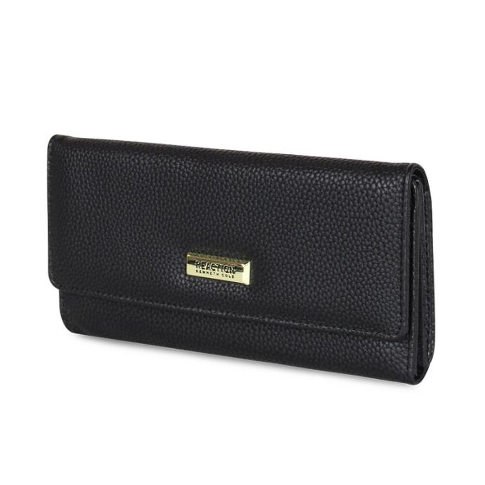 2 Billeteras De Mujer Fidelia Negra Y Gris Kenneth Cole image number 1.0