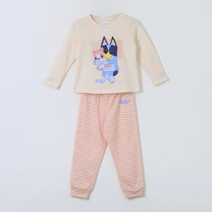 Pijama Manga Larga Ni&ntilde;a Sleeping Blanco Bluey
